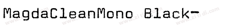 MagdaCleanMono Black字体转换